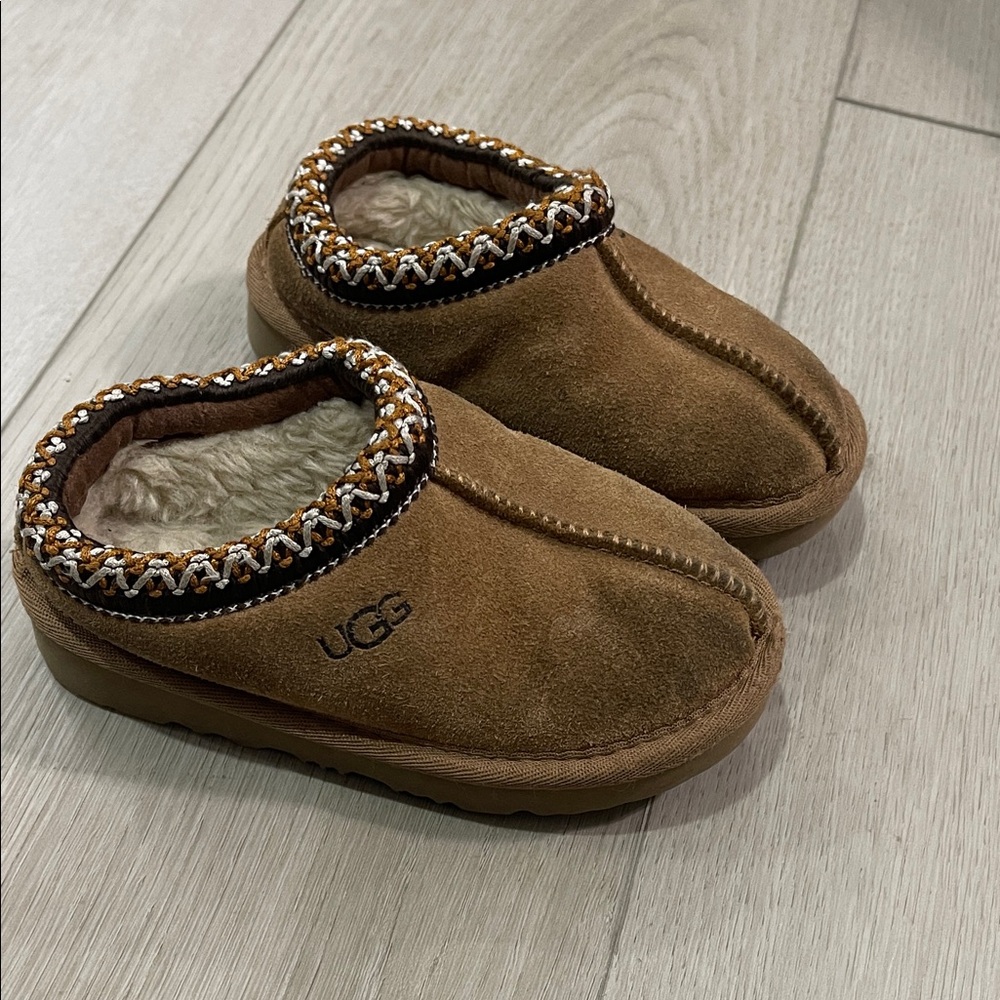 UGG Tan Suede Slip-On Shoes